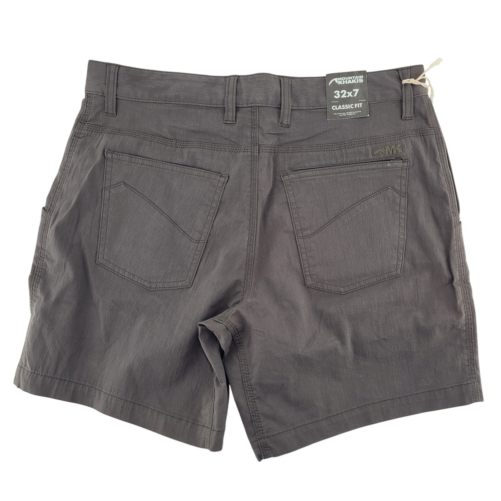 Mountain Khakis Rover Short Mens 32 Gray Classic Fit 7 Inch Inseam Outdoor NWT - Picture 2 of 6